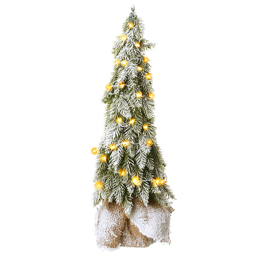 LED CHRISTMAS TREE WITH HESSIAN BASE