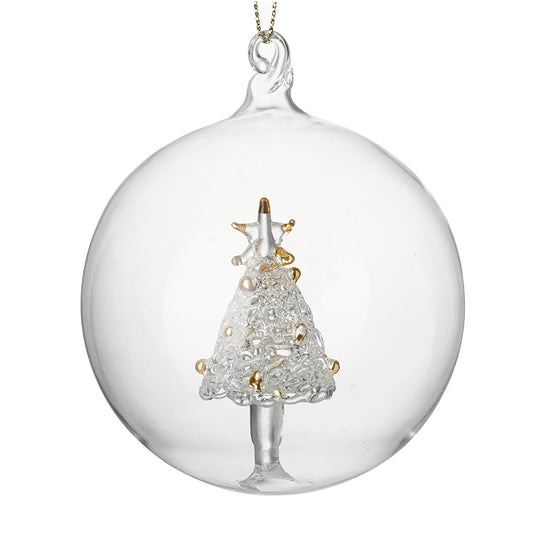 Glass Christmas Tree In Bauble Dec