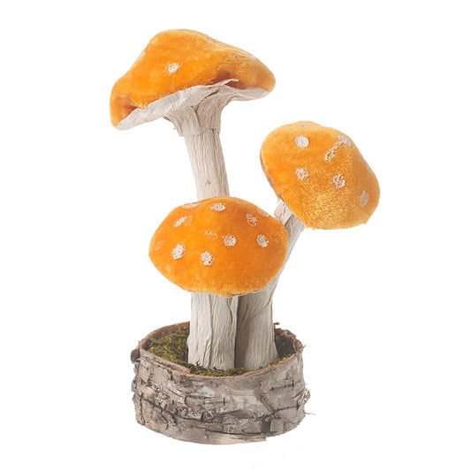 Sm Velvet Orange Standing Toadstools