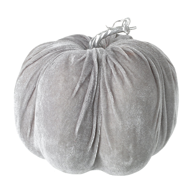 Silver Velvet Pumpkin