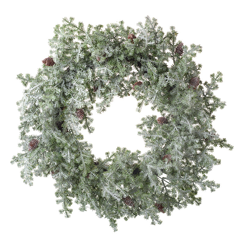 Green Wreath With Small Pinecones