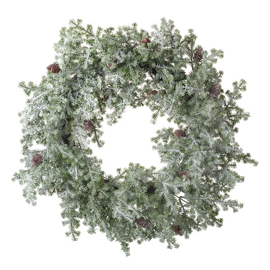 Green Wreath With Small Pinecones