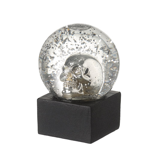 Silver Skull Glitter Ball