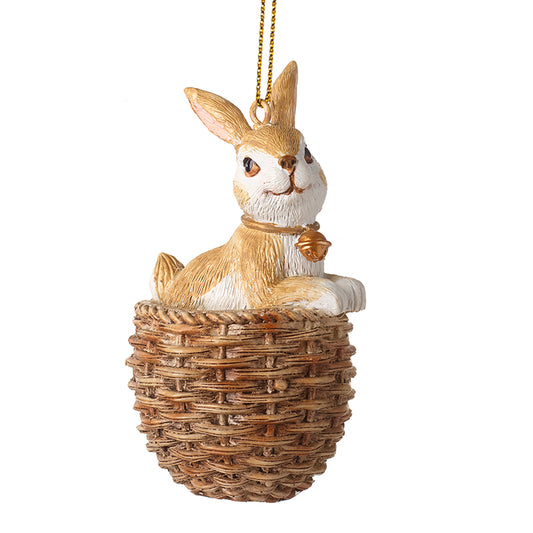 Hanging Bunny In Basket