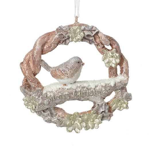 Hanging Bird In Wreath