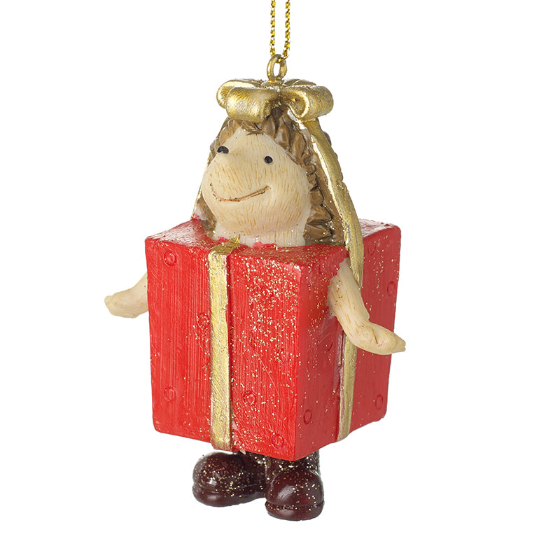 Fancy Dress Present Hanging Hedgehog
