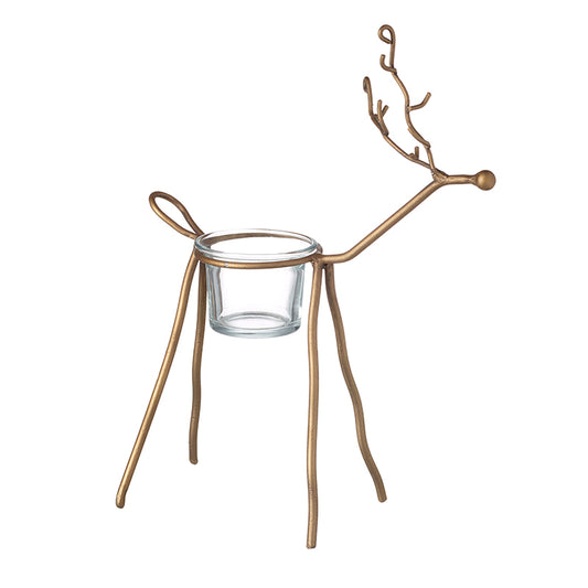 Metal Reindeer Tealight Holder