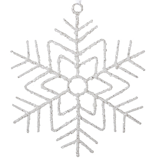 LARGE HANGING WHITE SNOWFLAKE