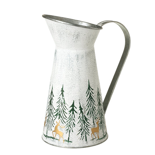 WINTER SCENE METAL JUG