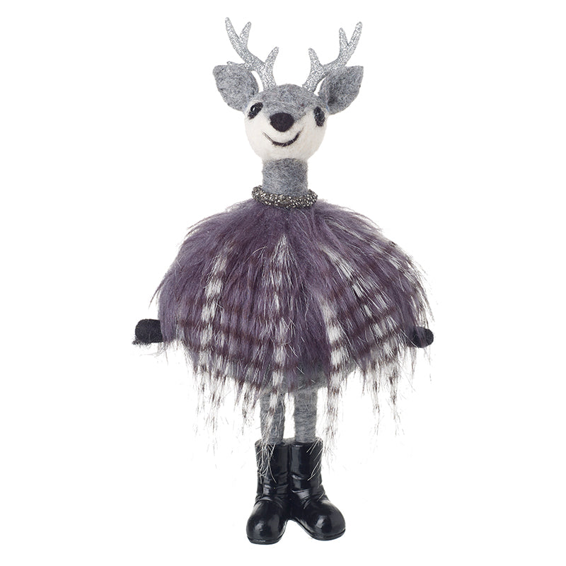 Reindeer In Fur Dress