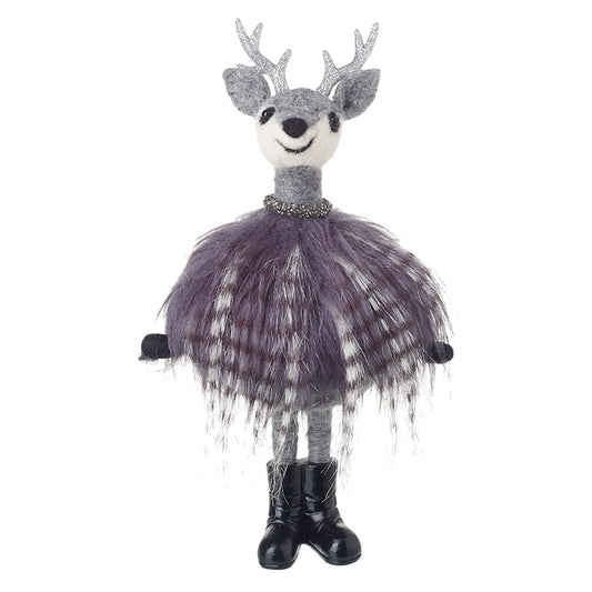 Reindeer In Fur Dress