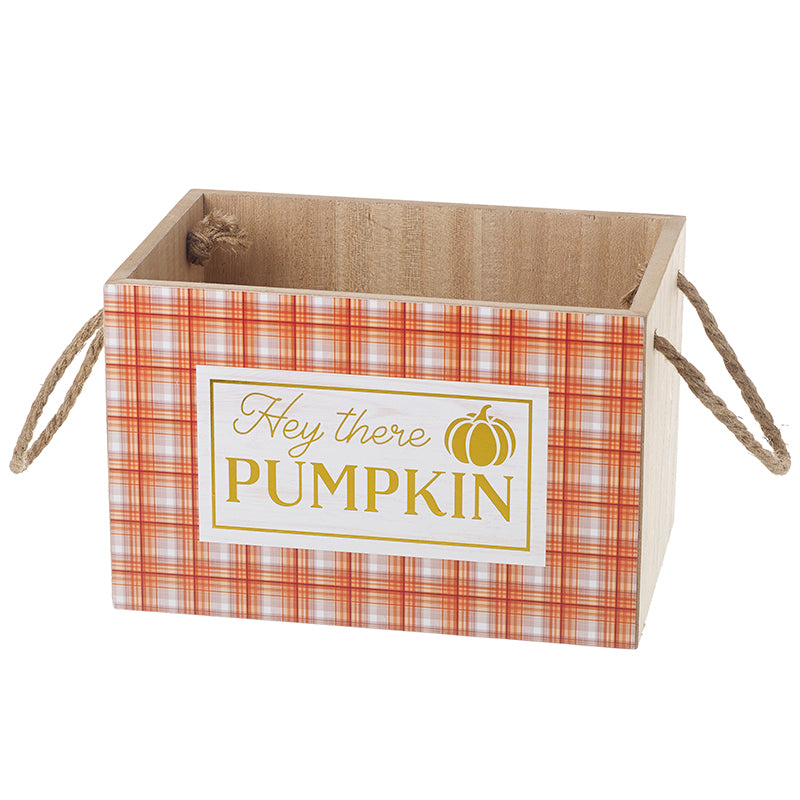 HEY THERE PUMPKIN WOODEN BOX