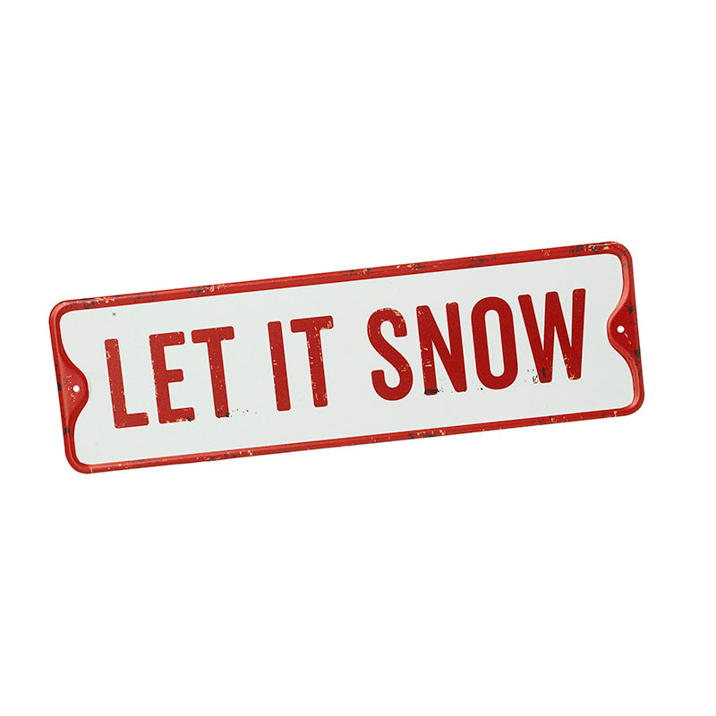 Metal Let It Snow Sign