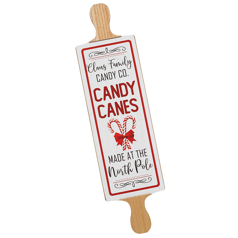 Candy Canes Wooden Sign