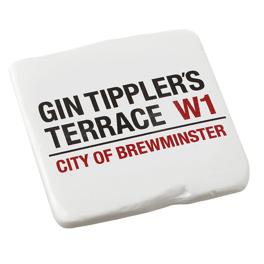 WHITE RESIN GIN TIPPLERS TERRACE COASTER