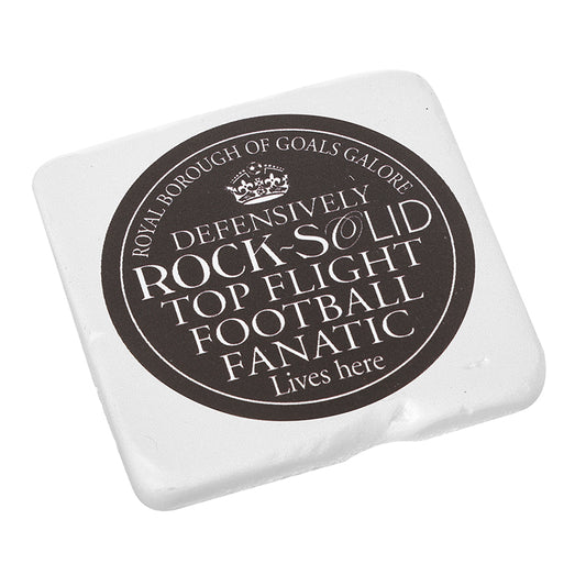 Black Goals Galore Text Resin Coaster