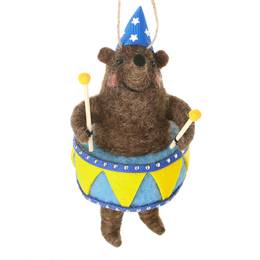 FELT HANGING CIRCUS BEAR