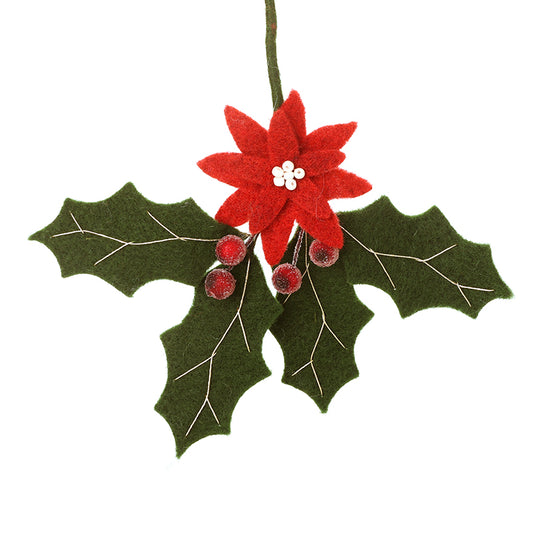 HANGING FELT HOLLY & IVY