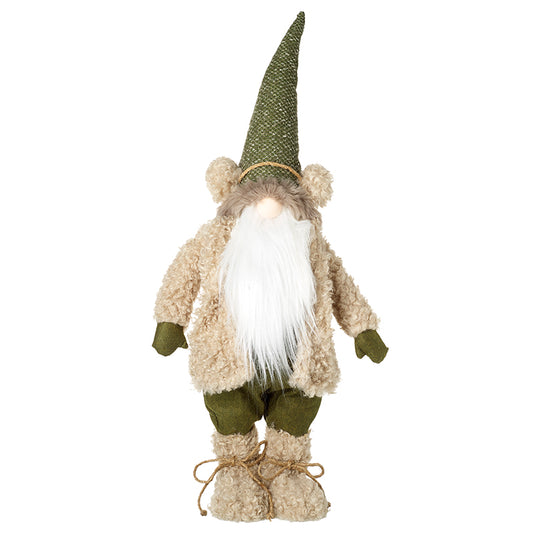 Standing Gonk In Green Hat And Ear Muffs