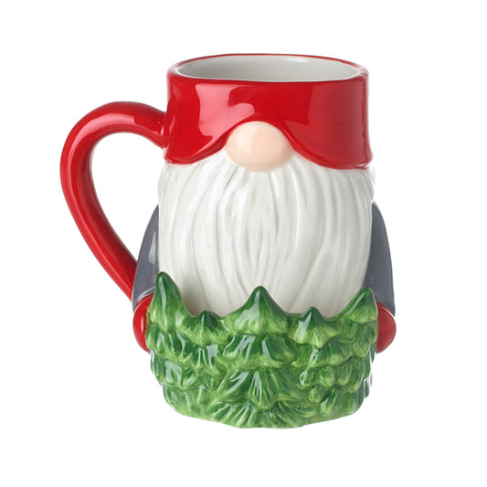 Santa Gonk Mug With Biscuit Holder