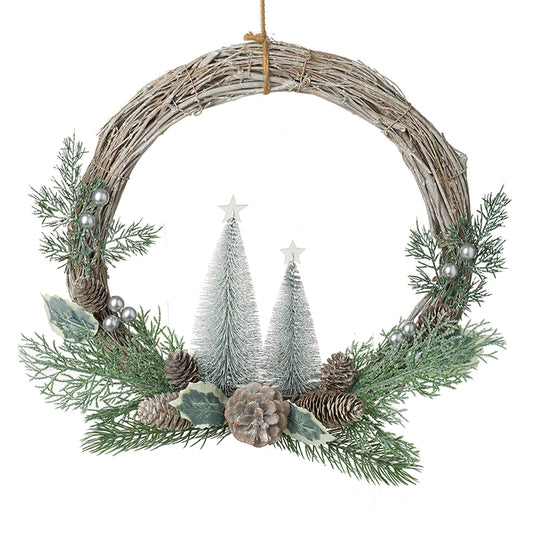 Grey Fir Tree Wreath