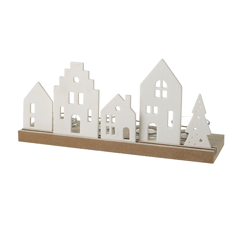 Ceramic House T Light Set