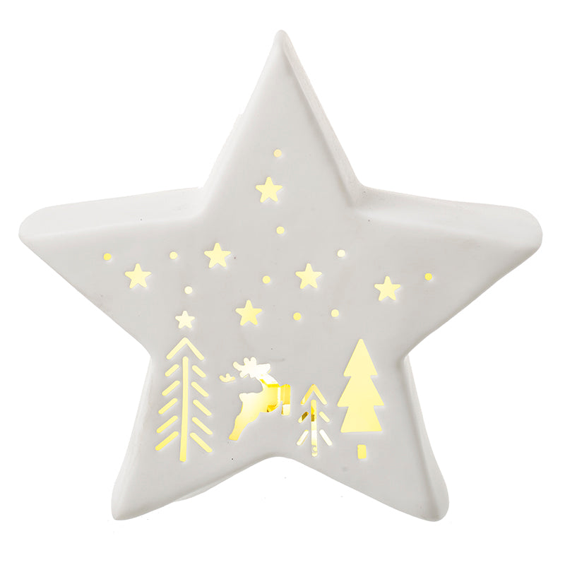 Cut Out White Porcelain Star