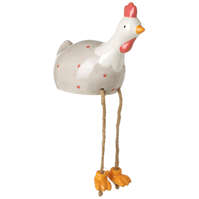 Porcelain Hen With Long String Legs