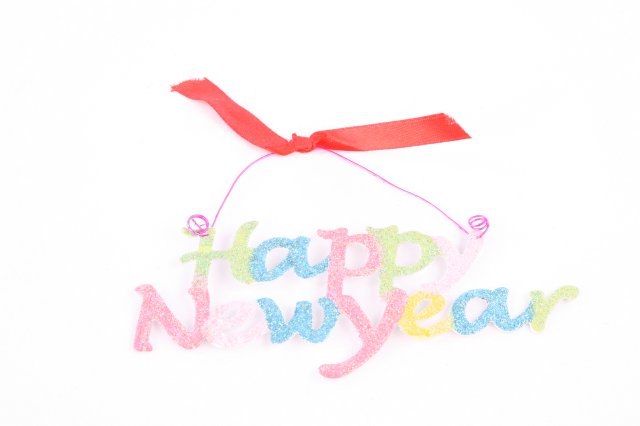 Happy New Year Multi Coloured Sign