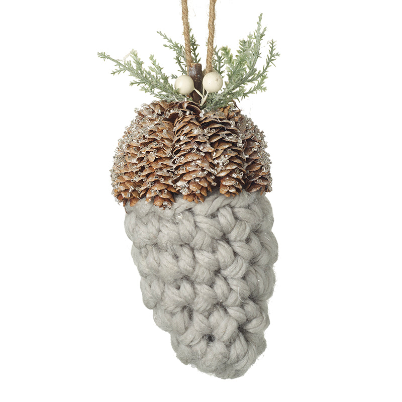 KNITTED HANGING ACORN