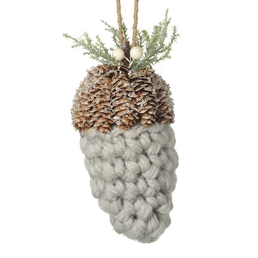 KNITTED HANGING ACORN