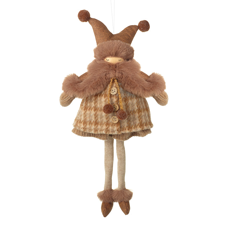 Tall Hanging Girl In Brown Check