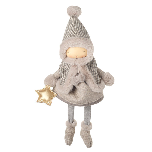 Sitting Girl With Tweed Hat And Cape