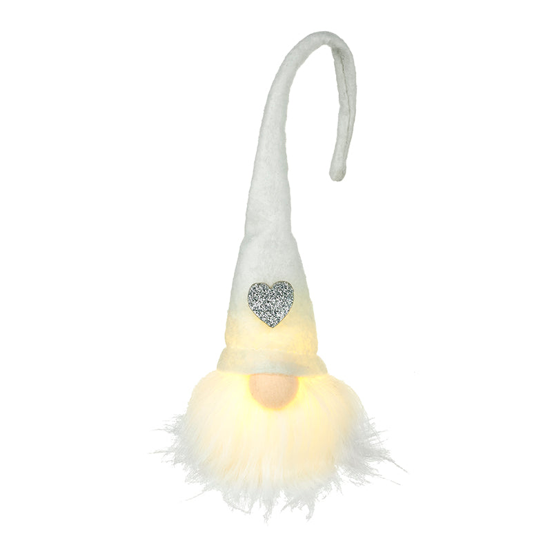 Little Santa In White Hat With Led