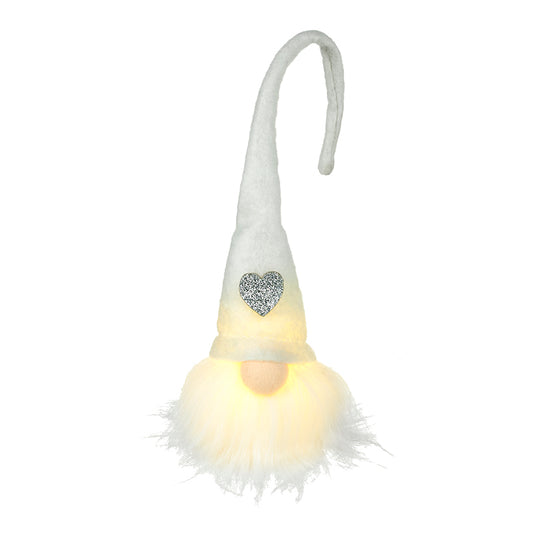 Little Santa In White Hat With Led