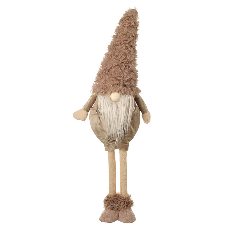 Standing Gonk In Tall Fluffy Brown Hat