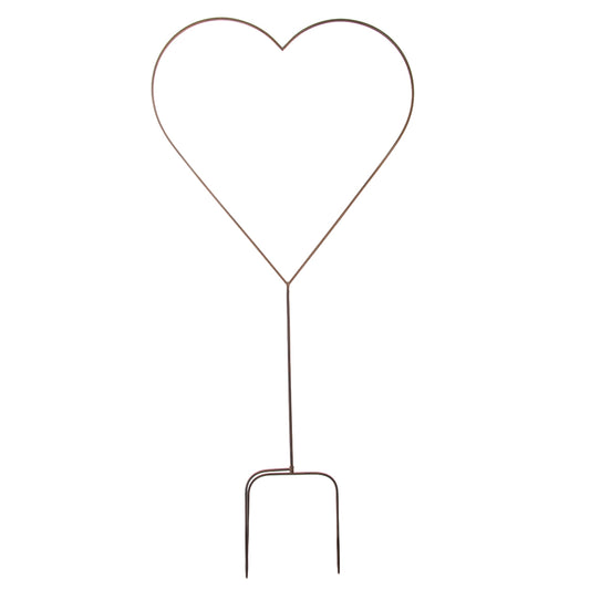 Med Metal Heart Garden Stake