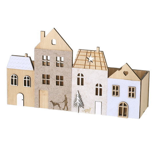 WOODEN STREET SCENE CONTAINER