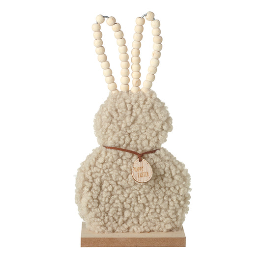Large Standing Wooly Bunny Decoration