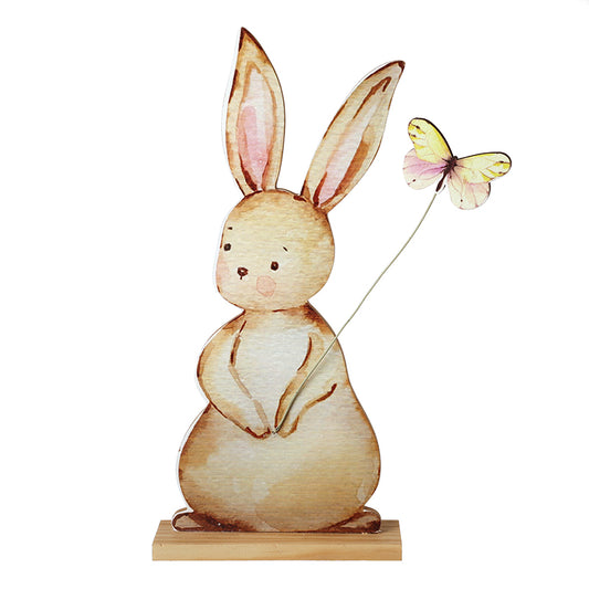 Large Rabbit With Butterfly Decoration