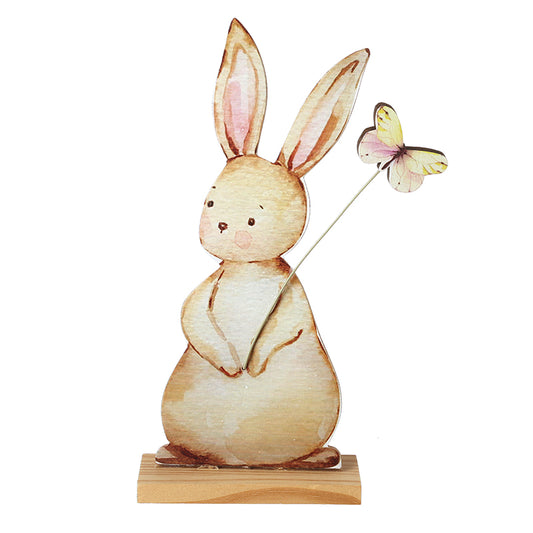 Small Rabbit With Butterfly Decoration