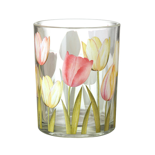 Large Decorative Tulip Glass Jar