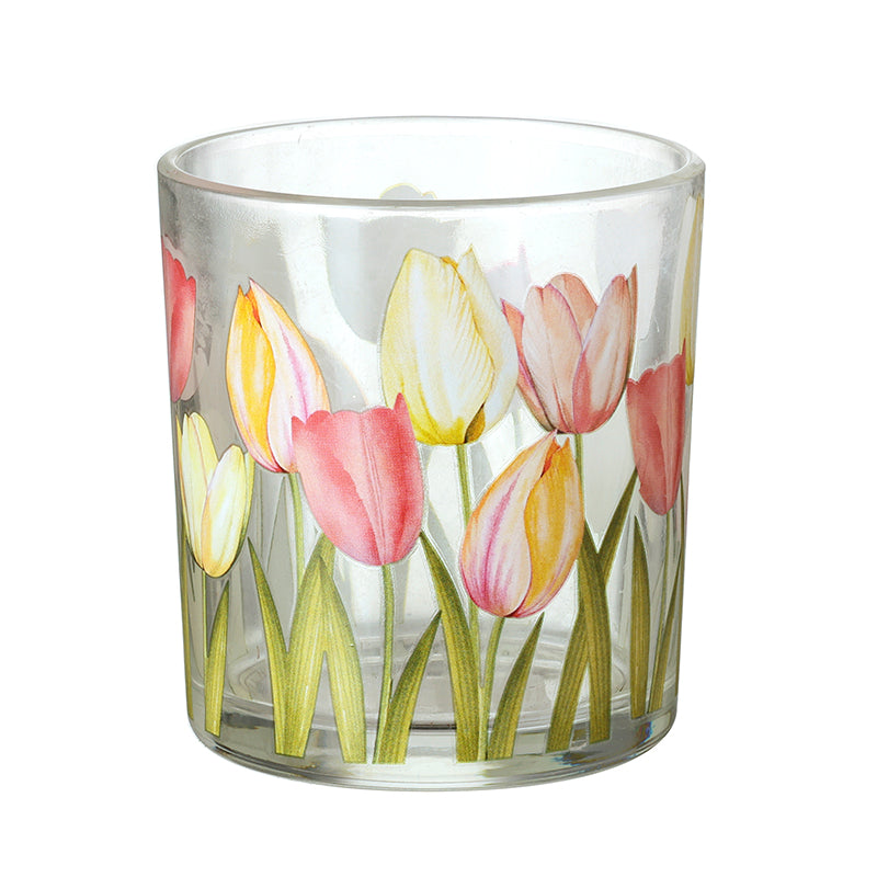 Decorative Tulip Glass Jar