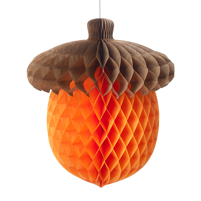 Large Orange Paper Acorn