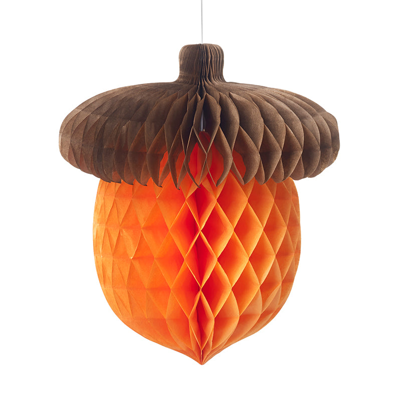 Small Orange Paper Acorn