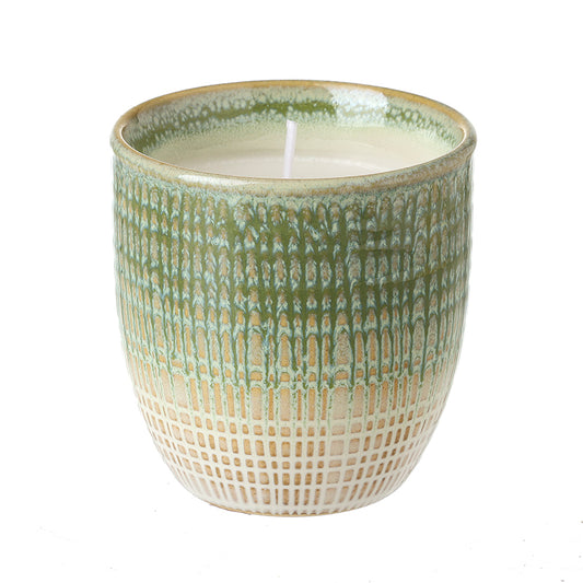 Gradual Colour Yellow Ceramic Pot Candle