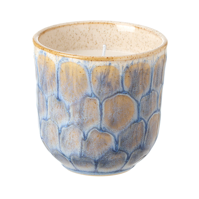 Small Blue Ceramic Candle