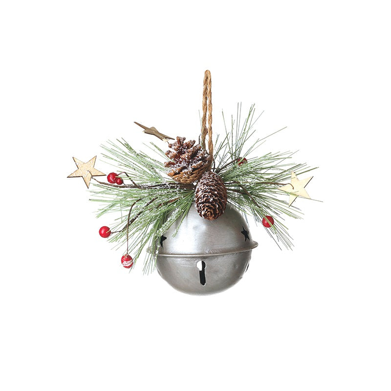 SILVER METAL BELL DECOR