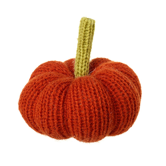 Sml Deep Orange Knitted Squash