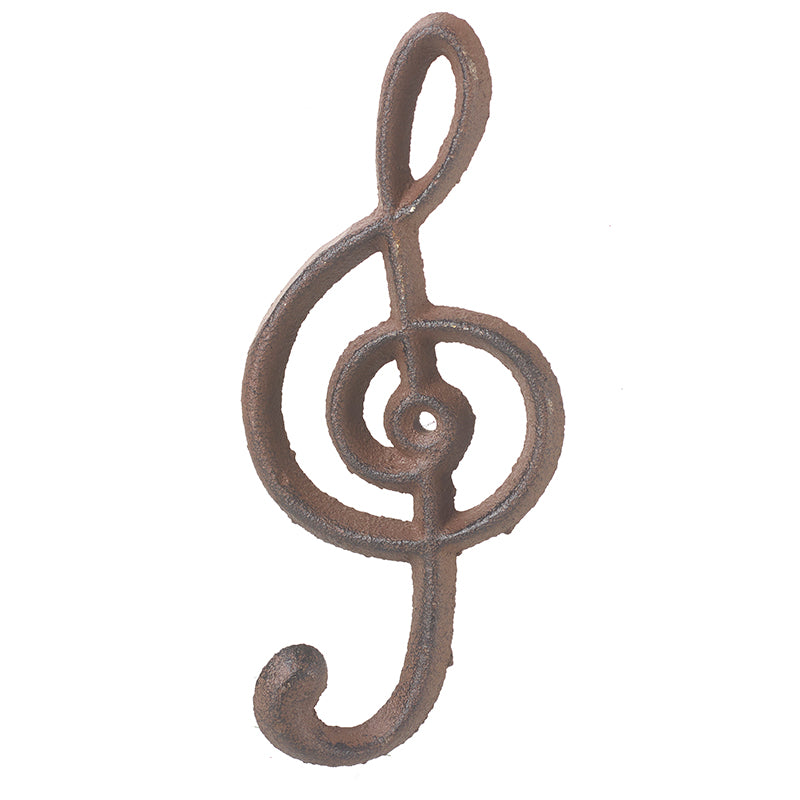 Iron cast treble clef hook